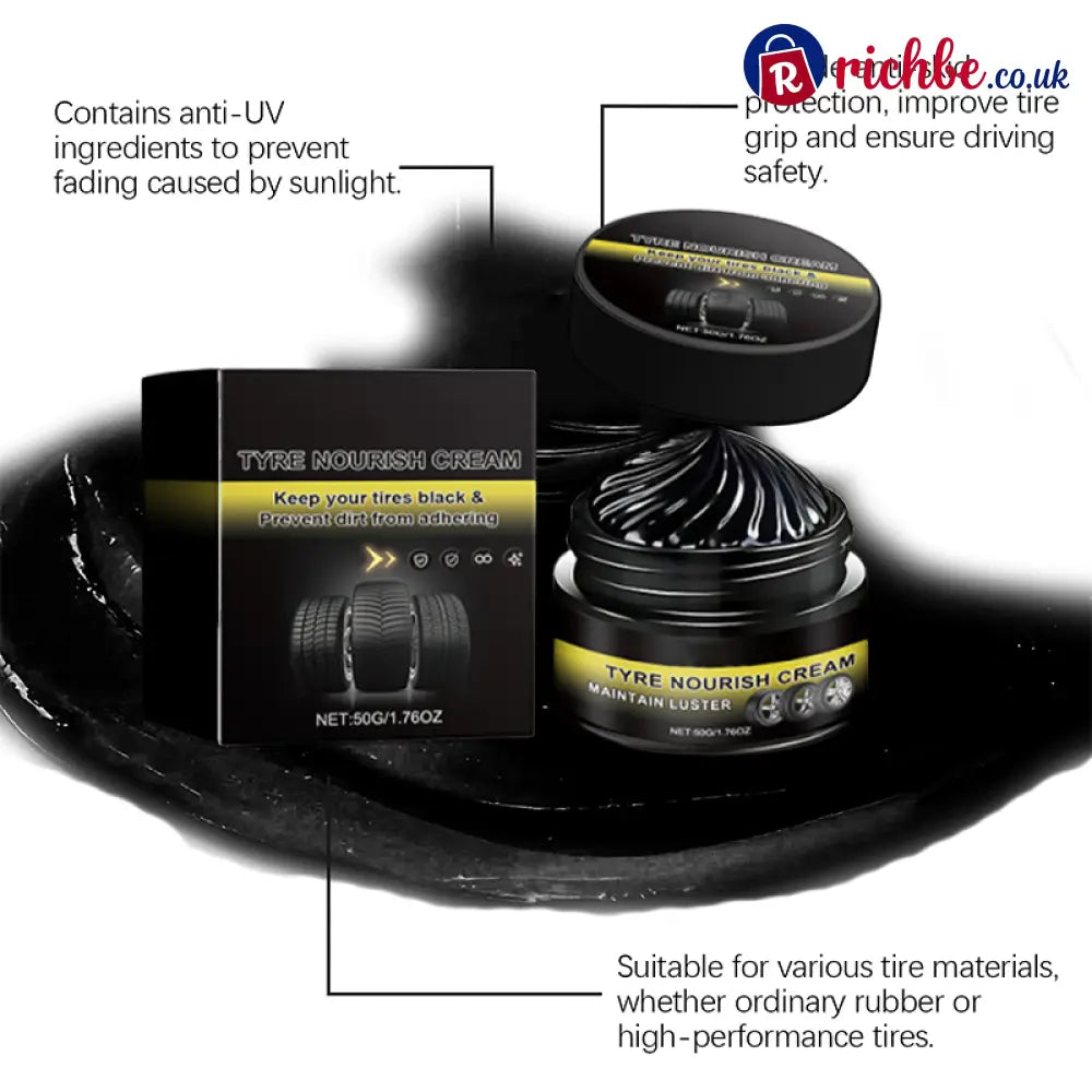 ✨ Tire wax – restores black gloss blocks UV repels dirt. Easy & quick! 🚗 - Car Accessories