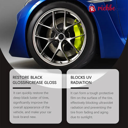 ✨ Tire wax – restores black gloss blocks UV repels dirt. Easy & quick! 🚗 - Car Accessories