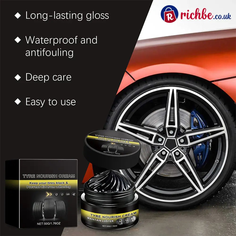 ✨ Tire wax – restores black gloss blocks UV repels dirt. Easy & quick! 🚗 - Car Accessories