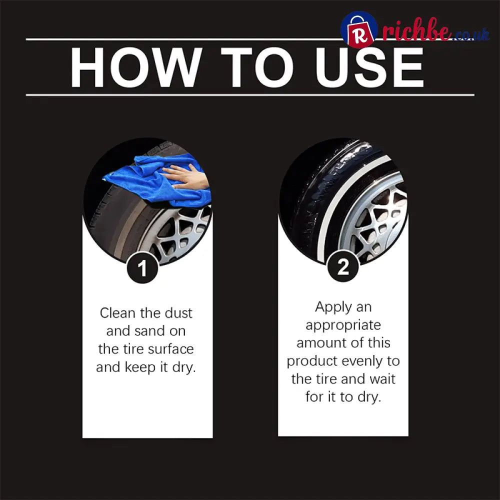 ✨ Tire wax – restores black gloss blocks UV repels dirt. Easy & quick! 🚗 - Car Accessories