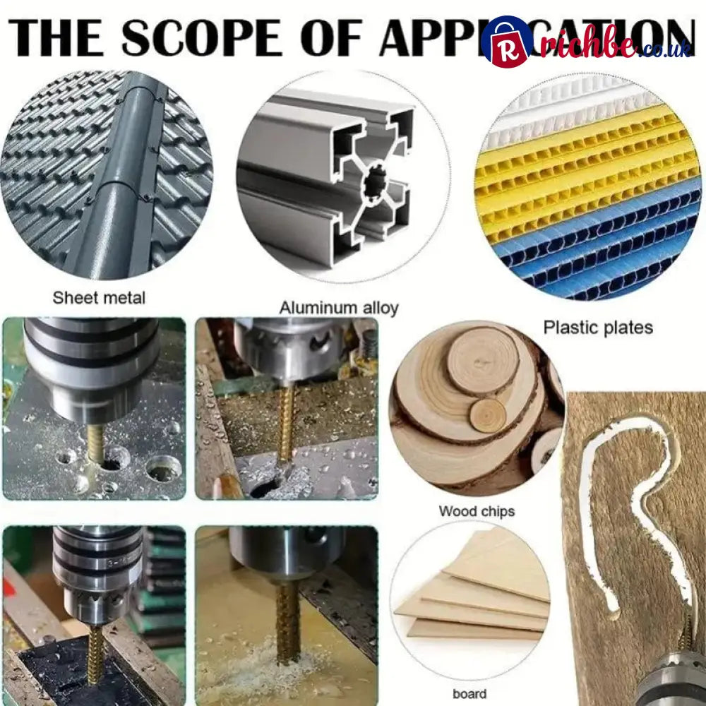 Titanium-Coated Drill Bit Set