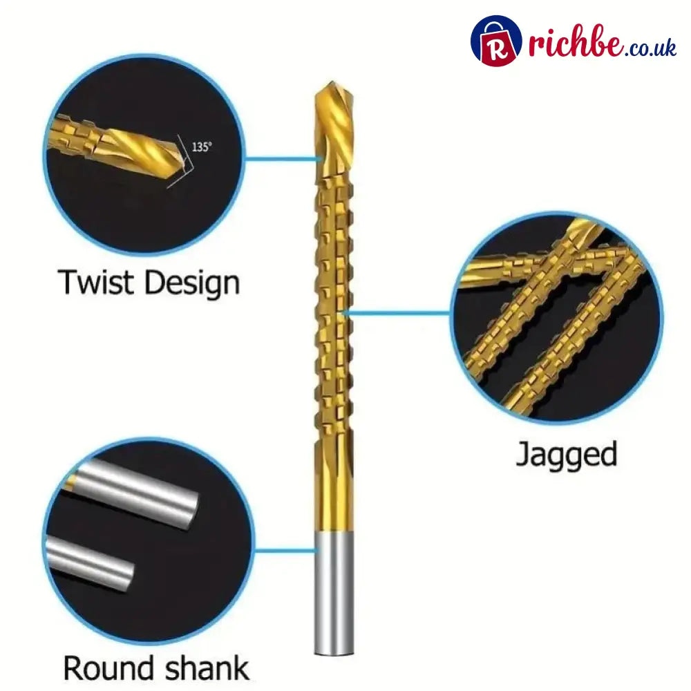 Titanium-Coated Drill Bit Set