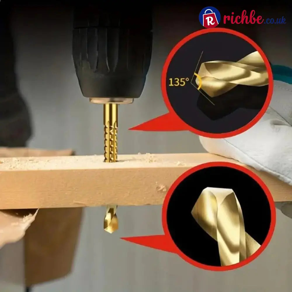 Titanium-Coated Drill Bit Set