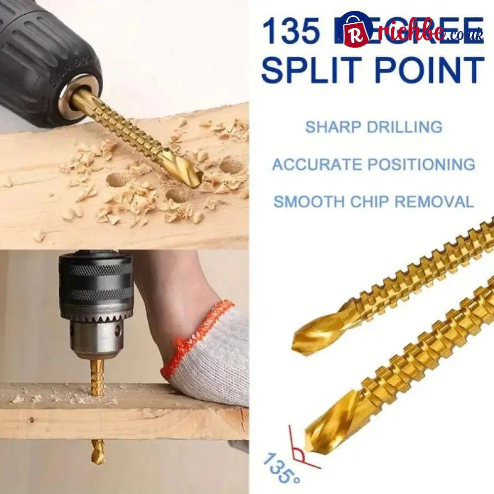 Titanium-Coated Drill Bit Set