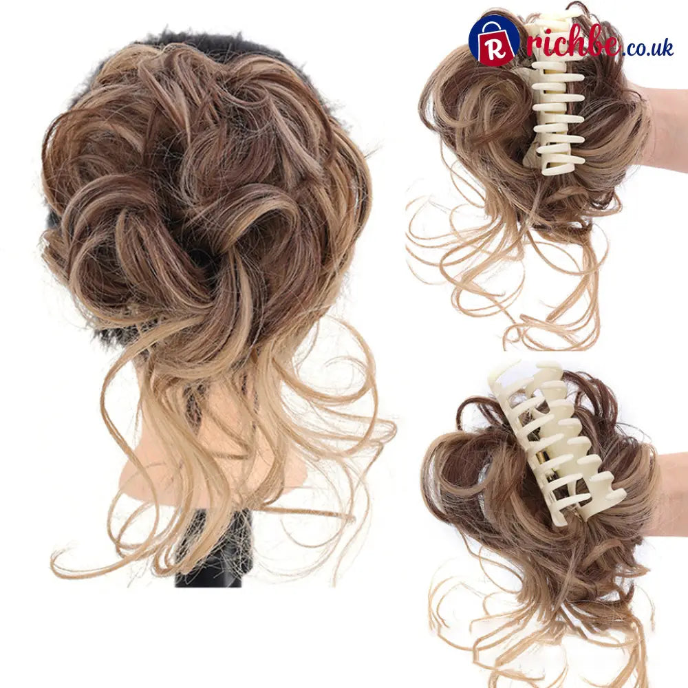 Top Knot Bun Hairpiece – Blends with your hair heat style friendly - Health & Beauty