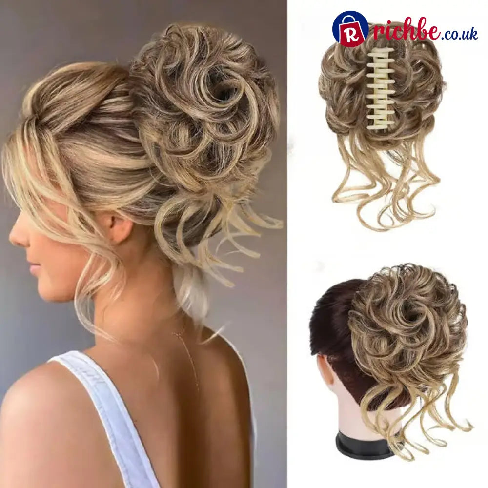 Top Knot Bun Hairpiece – Blends with your hair heat style friendly - Health & Beauty