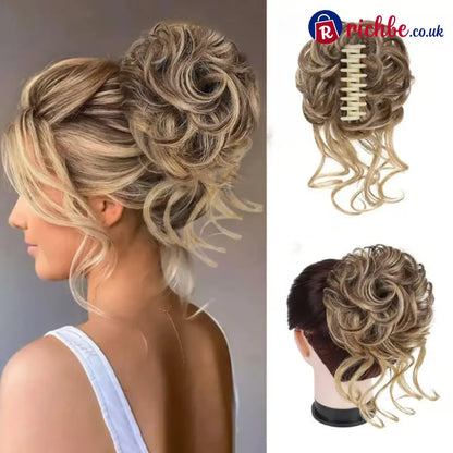 Top Knot Bun Hairpiece – Blends with your hair heat style friendly - Health & Beauty