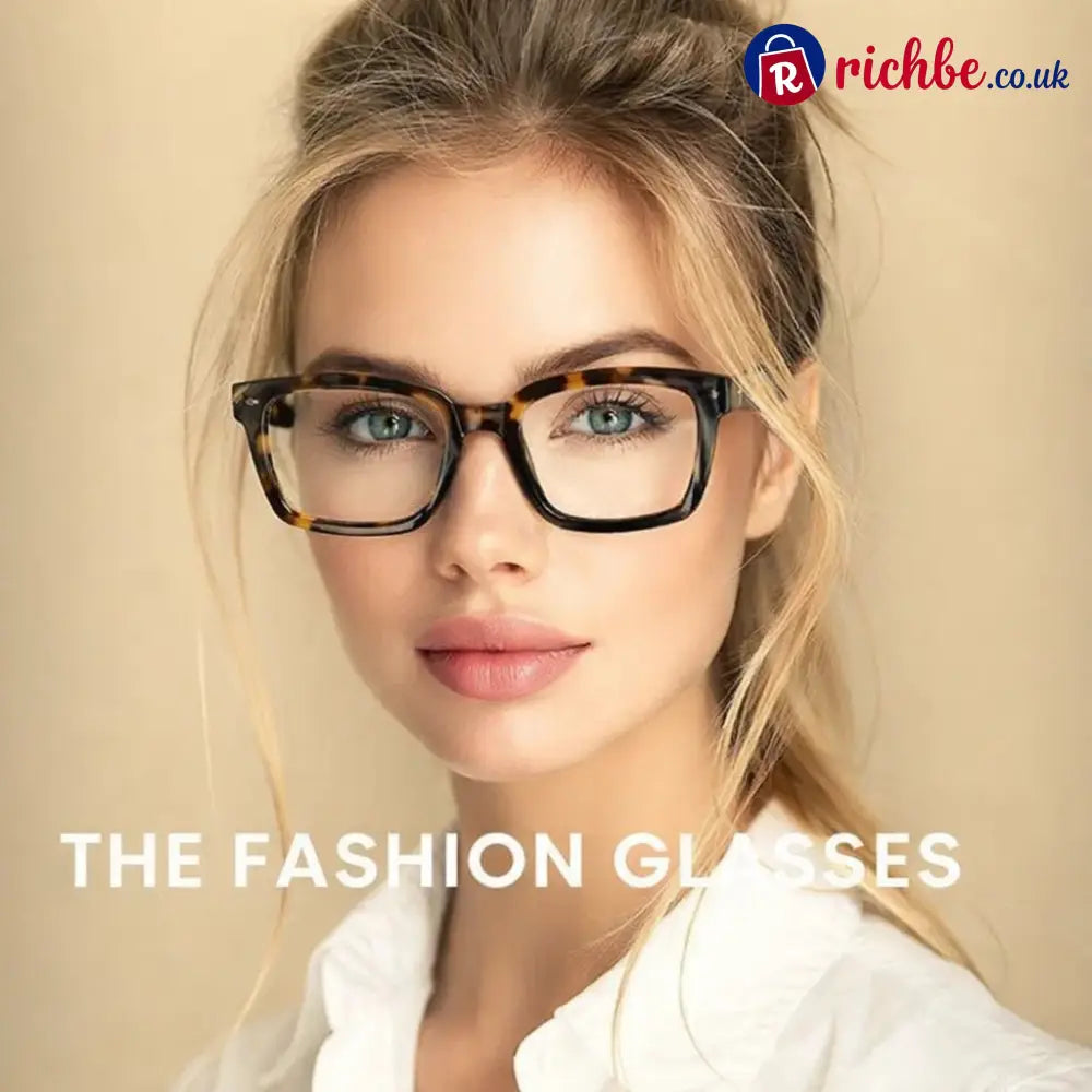 ✨👓Tortoiseshell Reading Glasses – Blue Light Blocking Oversized Square Readers