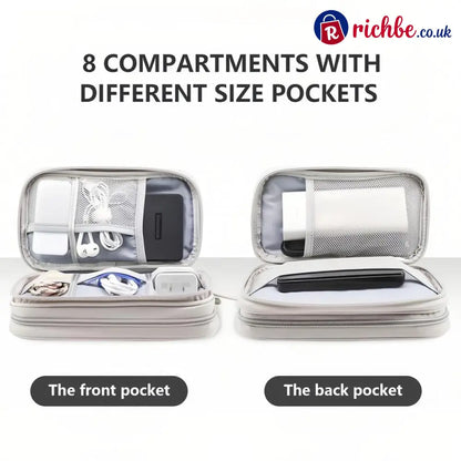 🔥Travel Cable Organizer Pouch Double Layers All-in-One Storage Bag for Cord