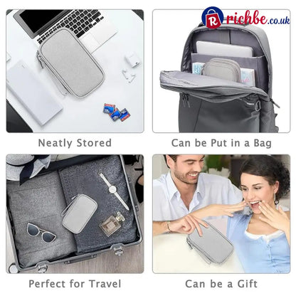 🔥Travel Cable Organizer Pouch Double Layers All-in-One Storage Bag for Cord