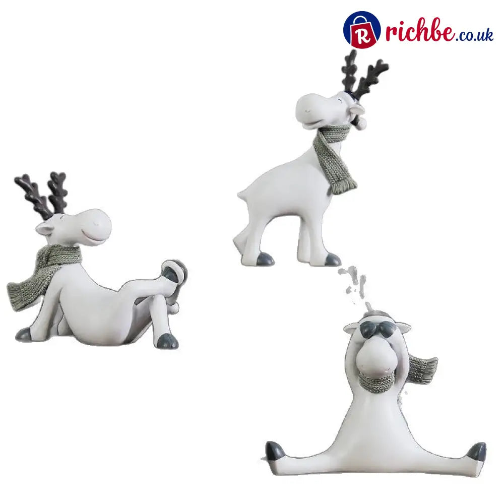 Trendy and Creative Reindeer Crafts for New Home Living Room Tv Cabinet Flower Stand Display Cabinet Decorations Small