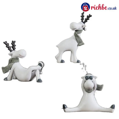 Trendy and Creative Reindeer Crafts for New Home Living Room Tv Cabinet Flower Stand Display Cabinet Decorations Small