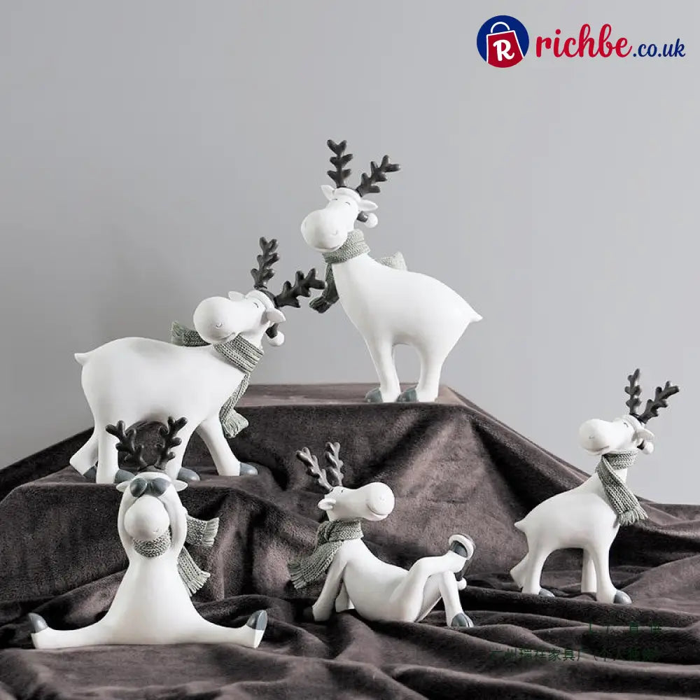 Trendy and Creative Reindeer Crafts for New Home Living Room Tv Cabinet Flower Stand Display Cabinet Decorations Small