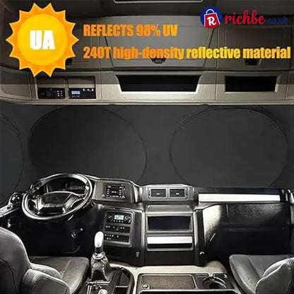 Truck Windshield Sunshade with UV Protection – Heavy-duty & heat-reflective🛡️ - Hot sale