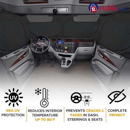 Truck Windshield Sunshade with UV Protection – Heavy-duty & heat-reflective🛡️ - Hot sale