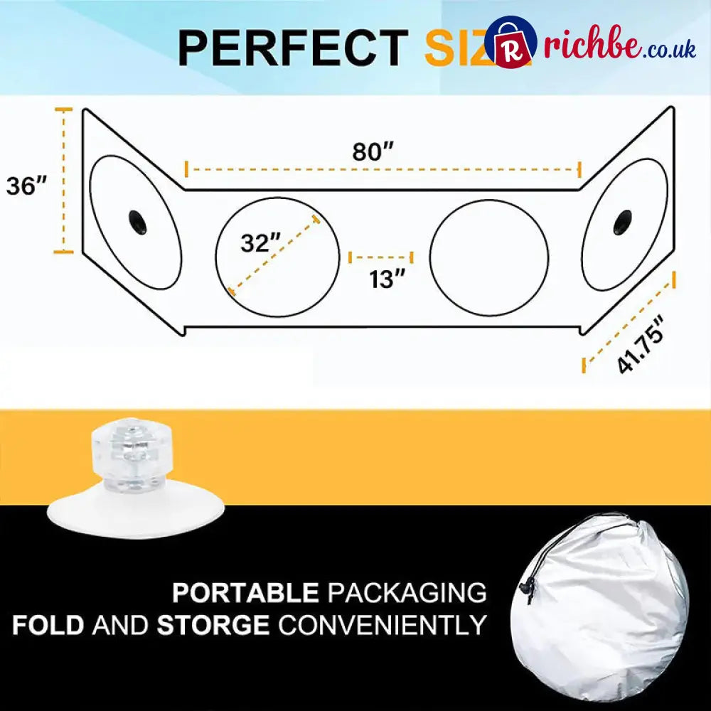 Truck Windshield Sunshade with UV Protection – Heavy-duty & heat-reflective🛡️ - Hot sale