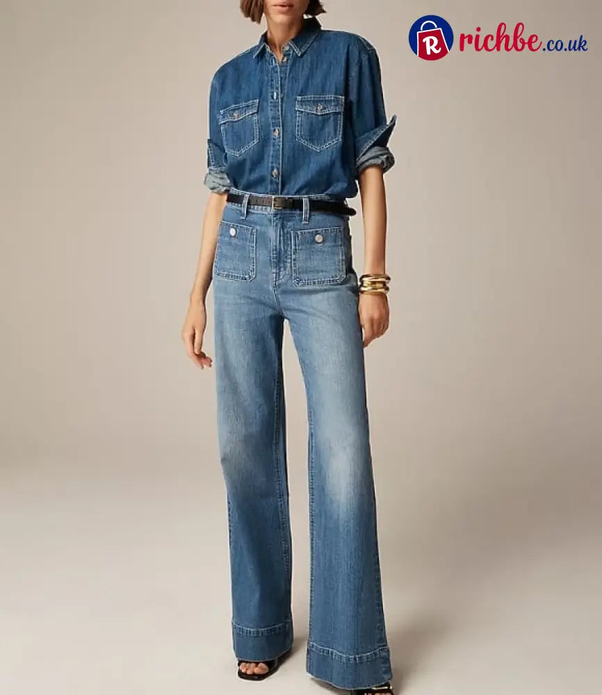 🧣👖Tummy Control Sailor Wide Leg Trouser