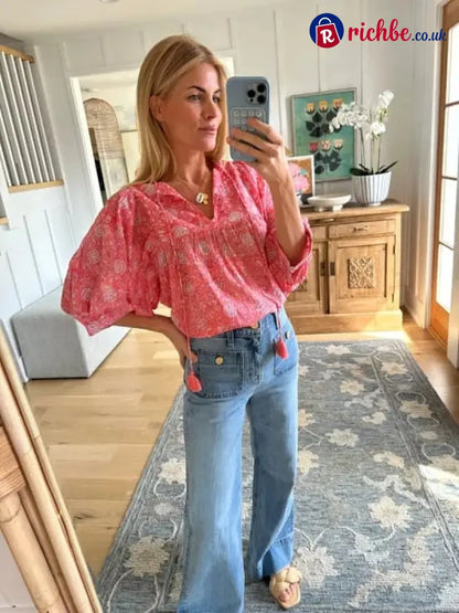 🧣👖Tummy Control Sailor Wide Leg Trouser - 🔥Blue / Petite=28’’ / XS/US 2-4