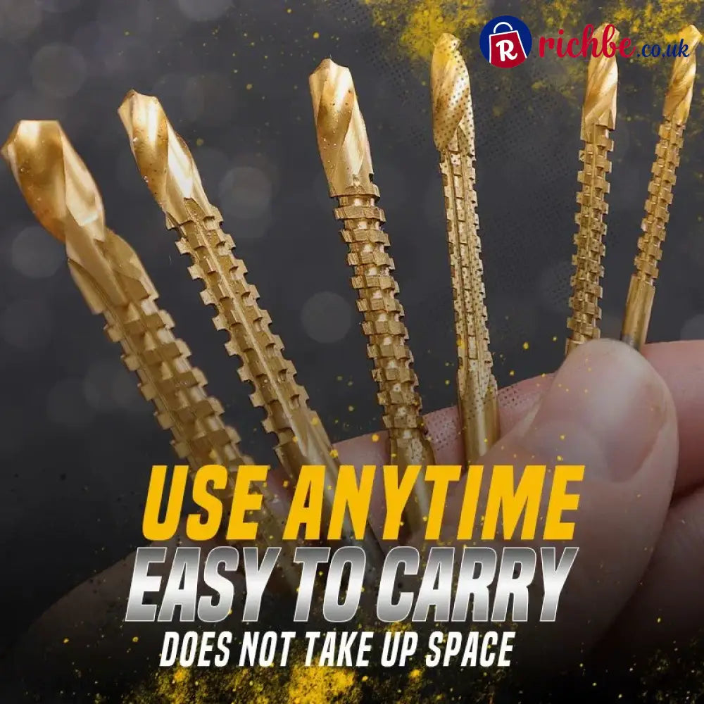🛠️ Twist Drill Bit Set – Titanium-Coated Serrated Multi-Material 🔩 - Tools & Gadgets