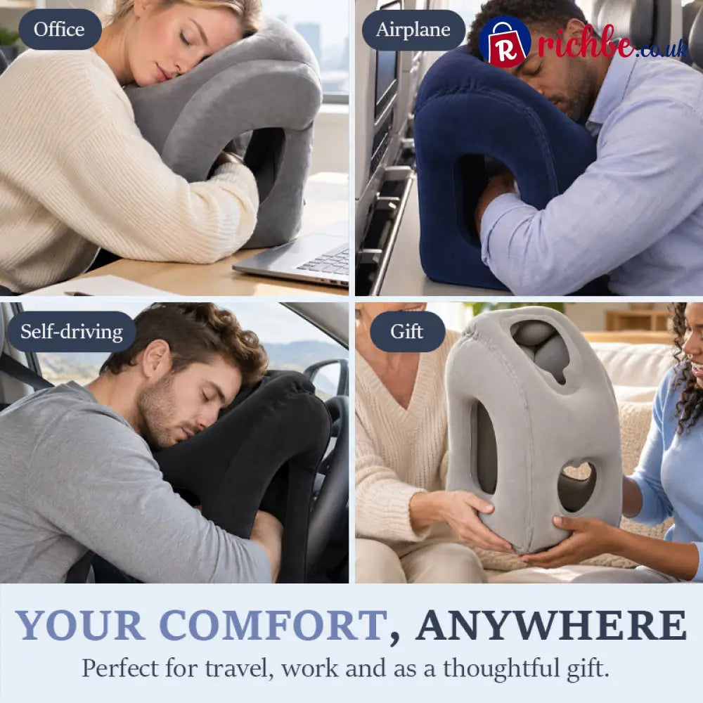 Ultra-Light Foldable Inflatable Travel Pillow | Portable Neck Support for Trips - Houseware & Kitchen