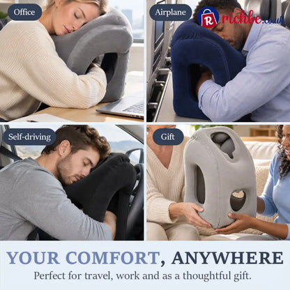Ultra-Light Foldable Inflatable Travel Pillow | Portable Neck Support for Trips - Houseware & Kitchen