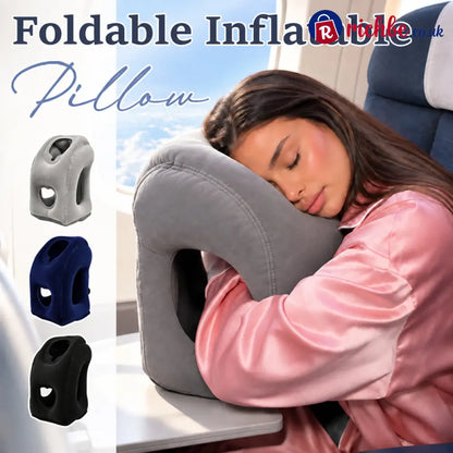 Ultra-Light Foldable Inflatable Travel Pillow | Portable Neck Support for Trips - Houseware & Kitchen
