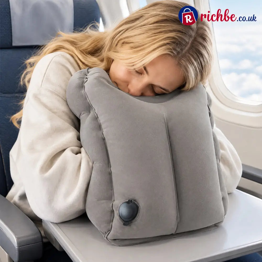 Ultra-Light Foldable Inflatable Travel Pillow | Portable Neck Support for Trips - Houseware & Kitchen