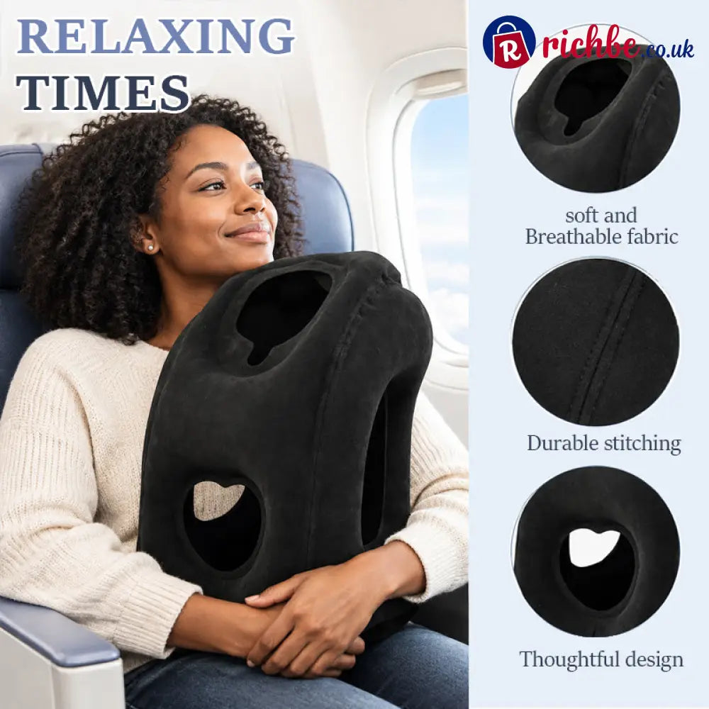 Ultra-Light Foldable Inflatable Travel Pillow | Portable Neck Support for Trips - Houseware & Kitchen