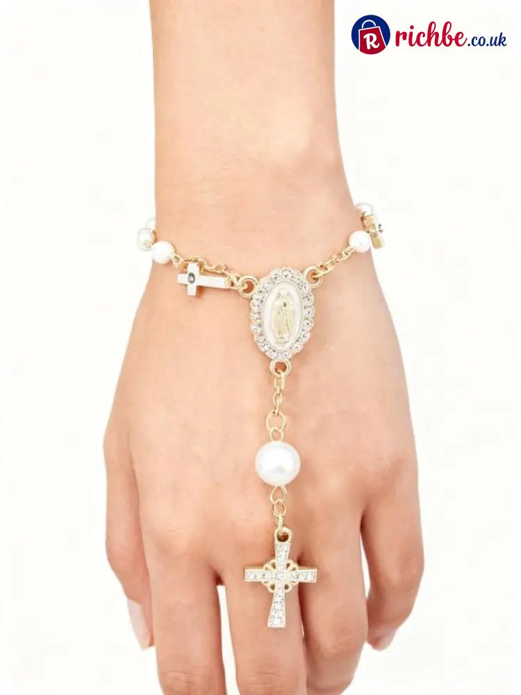 🚗 Unique Retro Steering Wheel Rosary Pendant