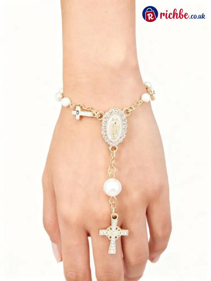 🚗 Unique Retro Steering Wheel Rosary Pendant