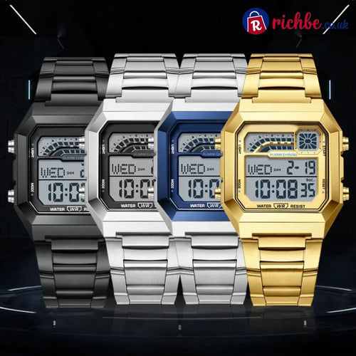 📢 50% Off Now! ⌚ Unisex Digital Watch With Square Display & Luminous Backlight – Sleek Design Bright Backlight &