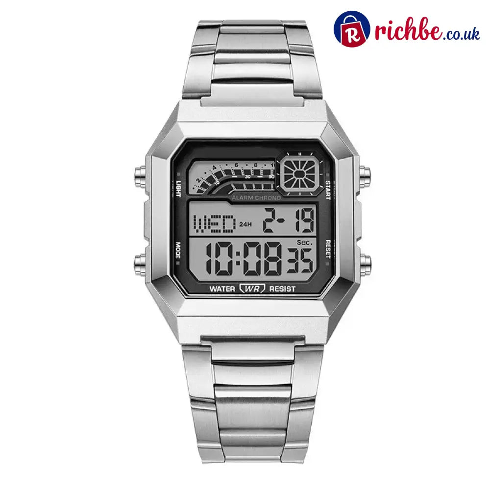 📢 50% Off Now! ⌚ Unisex Digital Watch With Square Display & Luminous Backlight – Sleek Design Bright Backlight &