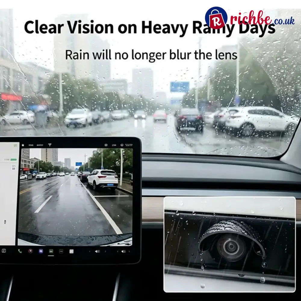 Universal Car Backup Camera Rain Shield - Black / Buy 1 set - 4 pieces - Hot sale