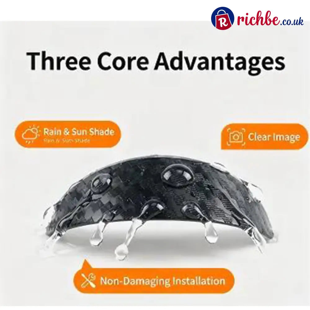 Universal Car Backup Camera Rain Shield - Black / Buy 1 set - 4 pieces - Hot sale