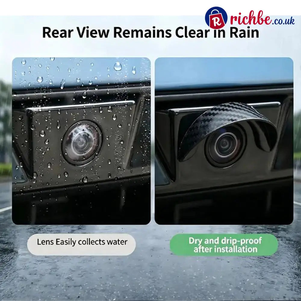 Universal Car Backup Camera Rain Shield - Black / Buy 1 set - 4 pieces - Hot sale