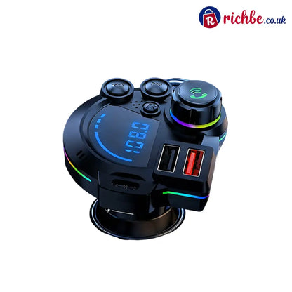 Universal Dual-Port Car FM Bluetooth Transmitter – Wireless Music Hands-Free Calling & Dual USB Charger - Bluetooth