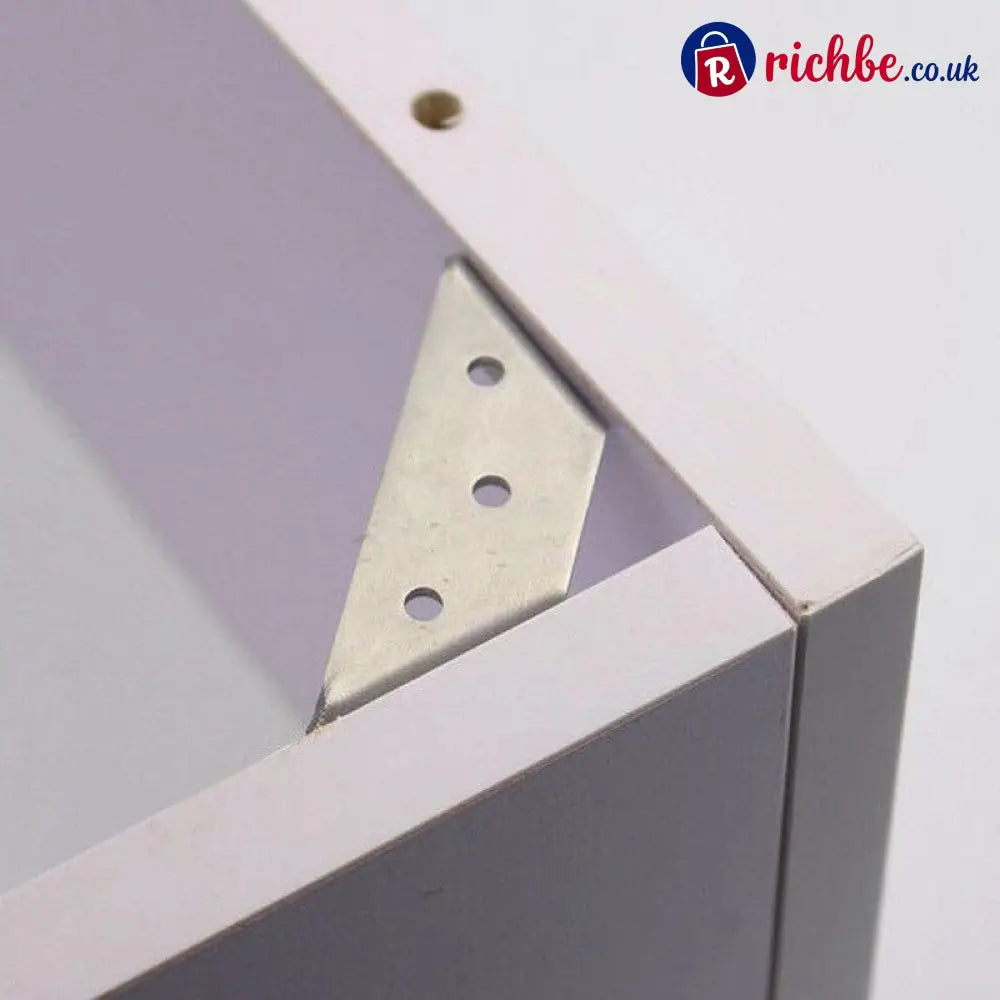 🔧 UNIVERSAL STAINLESS STEEL FURNITURE CORNER BRACES, Triangular Stability Reinforcement | Rust-Proof Structural Support