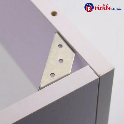 🔧 UNIVERSAL STAINLESS STEEL FURNITURE CORNER BRACES, Triangular Stability Reinforcement | Rust-Proof Structural Support