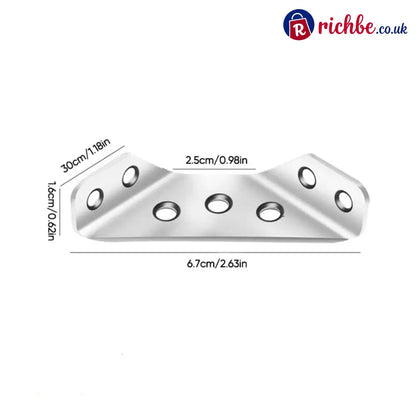🔧 UNIVERSAL STAINLESS STEEL FURNITURE CORNER BRACES, Triangular Stability Reinforcement | Rust-Proof Structural Support