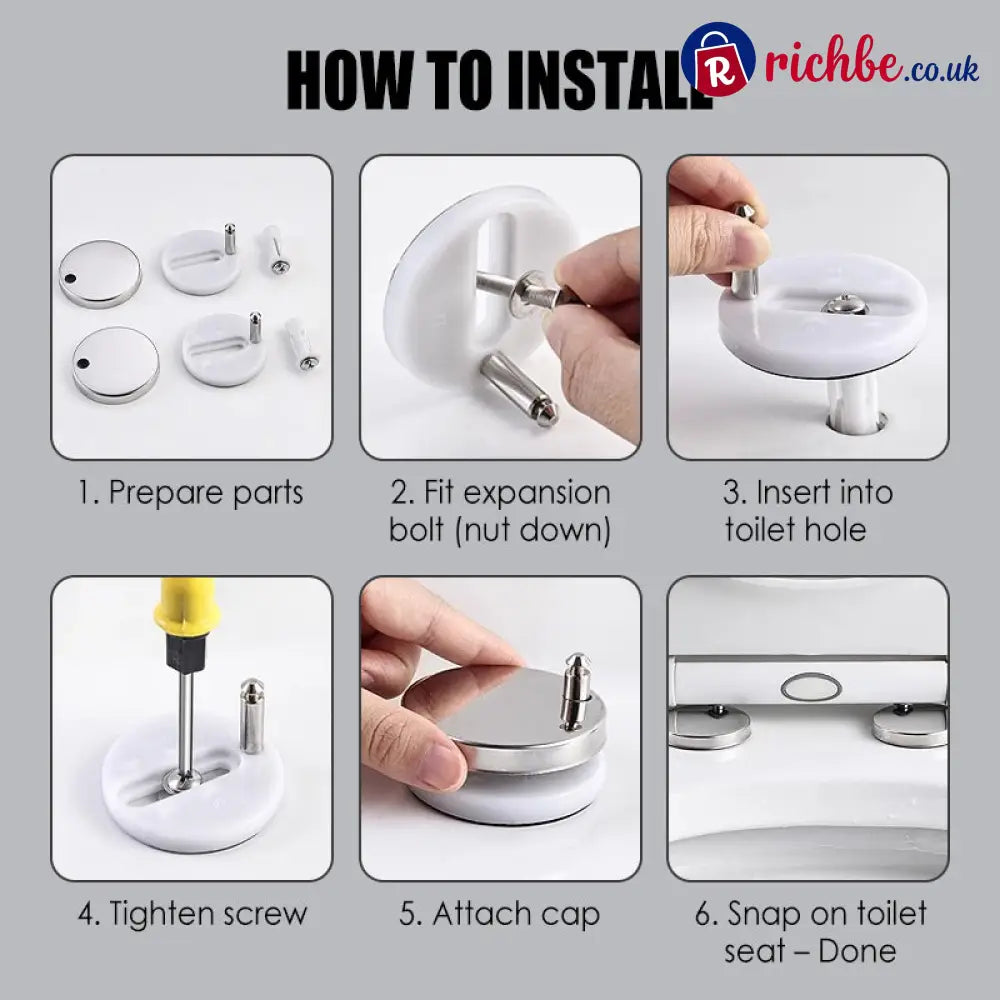 🚽 Universal Toilet Seat Mounting Kit – Secure & Easy Installation - Expansion Bolt / 1 Set(2 PCS)