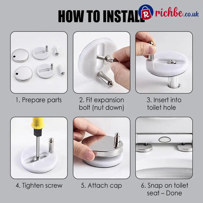 🚽 Universal Toilet Seat Mounting Kit – Secure & Easy Installation - Expansion Bolt / 1 Set(2 PCS)