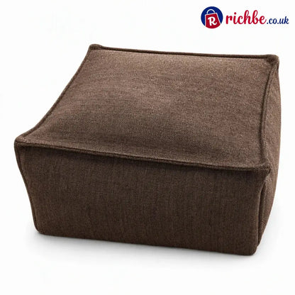 Unstuffed Square Pouf Cover | Storage Ottoman Slipcover for Living Room Bedroom & Clothes Storage Washable 45x45x23cm