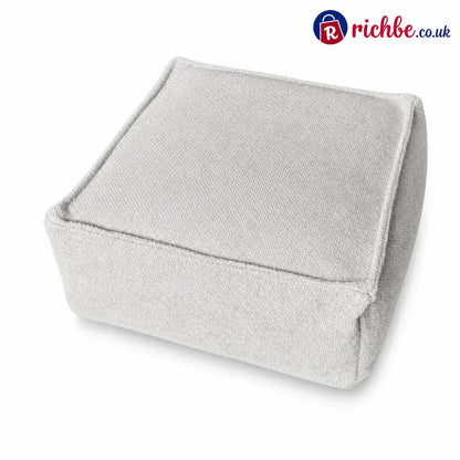 Unstuffed Square Pouf Cover | Storage Ottoman Slipcover for Living Room Bedroom & Clothes Storage Washable 45x45x23cm