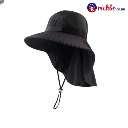 UPF 50+ Wide Brim Sun Hat with Neck Flap