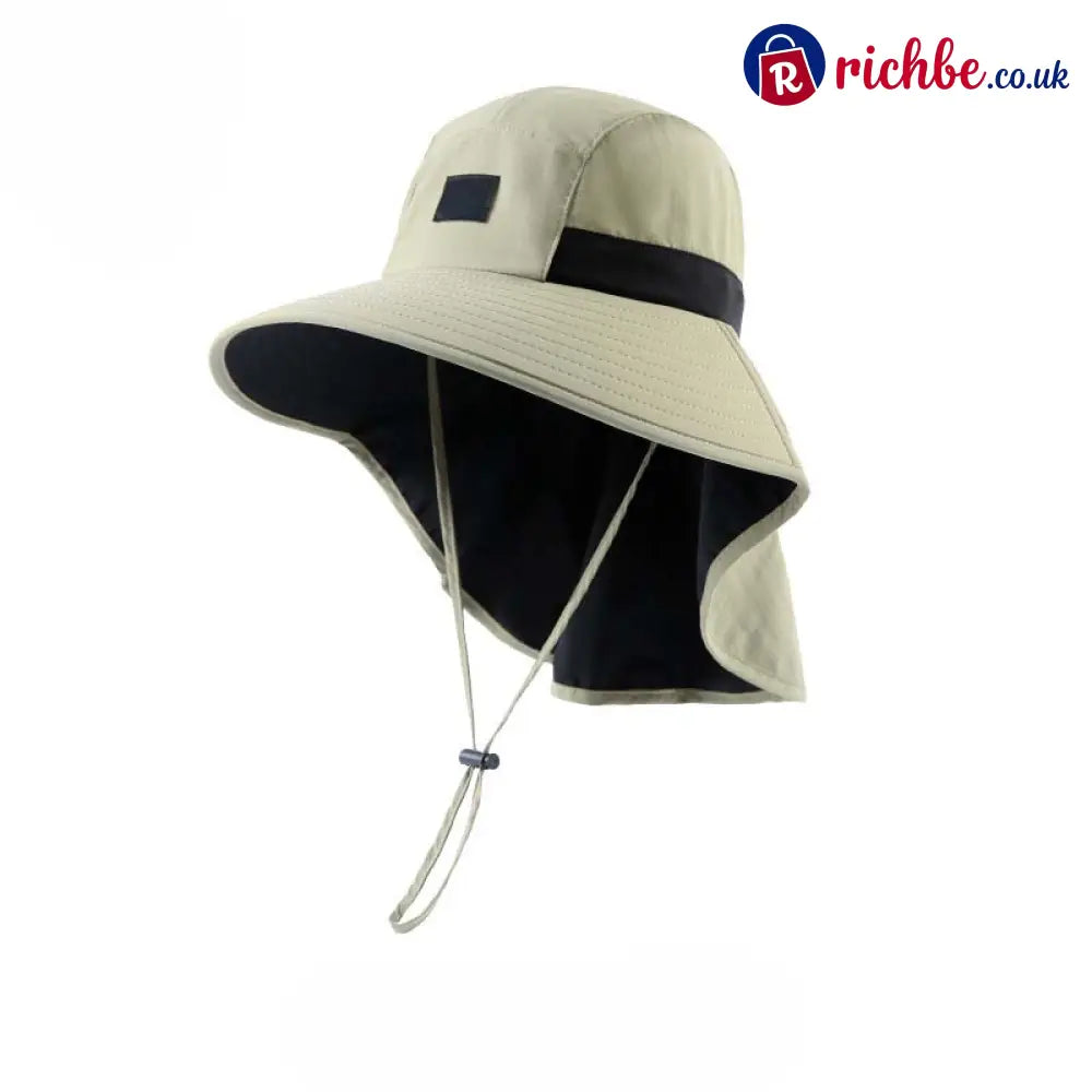 UPF 50+ Wide Brim Sun Hat with Neck Flap