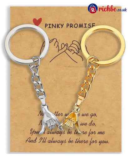 🎁💖Valentines Day Gifts💖 Pinky Promise Gift Matching Couple Gifts - Gold + Silver