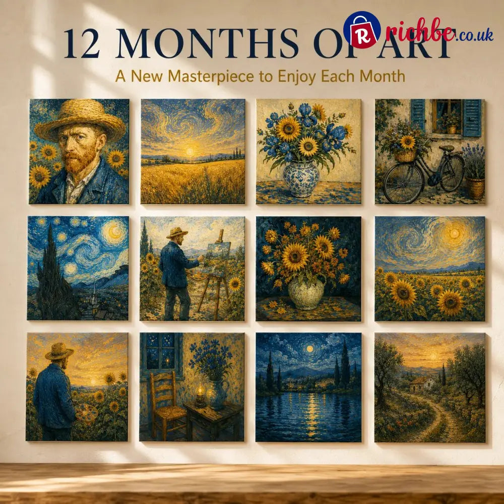 🎨 Van Gogh–Inspired 2027 Wall Calendar -12 Beautiful Artworks to Brighten Every Month - All Collections
