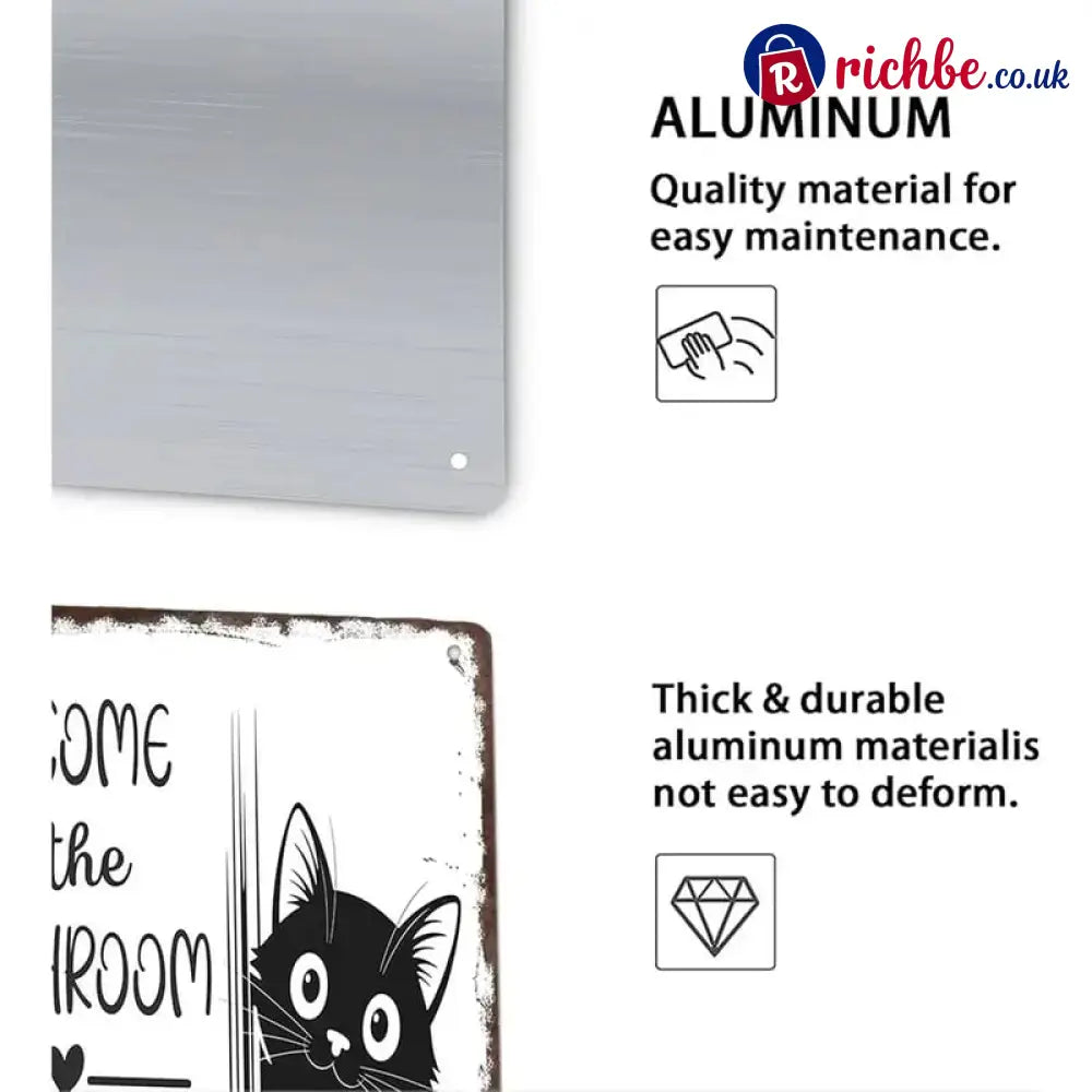 Vintage Black & White Cat Wall Art