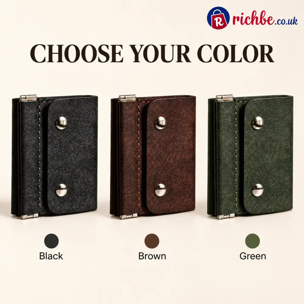 Vintage Compact Trifold Wallet with Quick-Access Coin Pocket