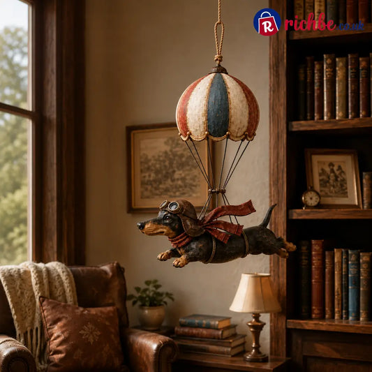 Vintage Flying Dachshund Hot Air Balloon Decor - Buy 1
